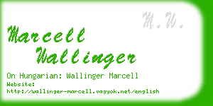 marcell wallinger business card